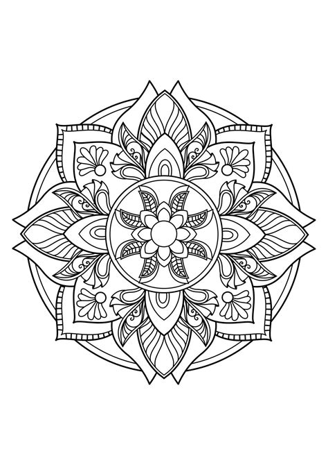 Hieronder vind je een aantal mooie mandala's om in te kleuren. Kleurplaat Mandala. Gratis kleurplaten om te printen - afb 30830.