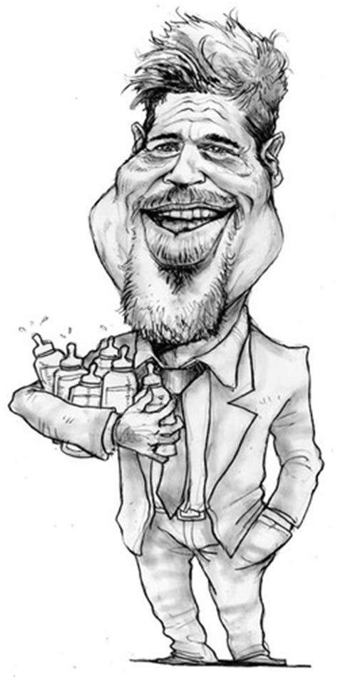 Brad Pitt By Stieglitz Famous People Cartoon Toonpool