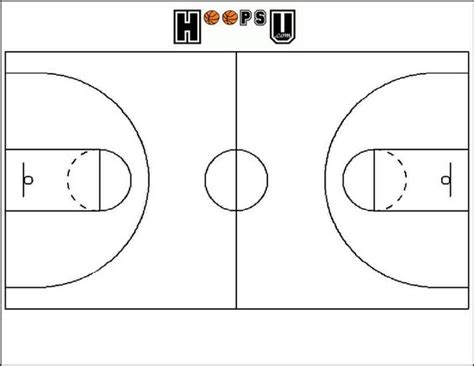 Basketball Court And Black White On Clip Art Wikiclipart