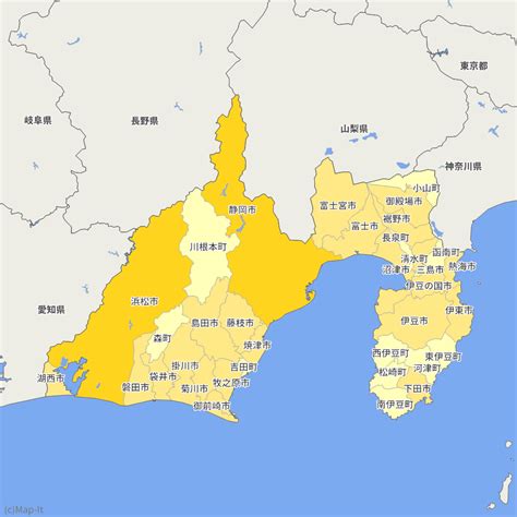 The university of shizuoka (静岡県立大学, shizuoka kenritsu daigaku), is a public university in shizuoka, japan. 静岡県の地図 | Map-It マップ・イット