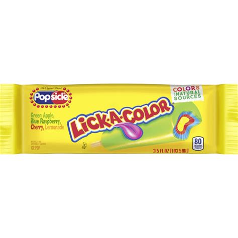 Popsicle Lick A Color Bar Single Serve Novelty Ice Cream Treats And Toppings Foodtown