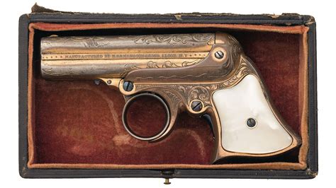 Remington Elliots Patent Four Shot Derringer With Pearl Grips