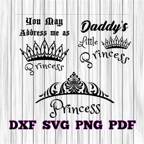 Princess Svg Bundle Daddys Princess Svg Call Me Etsy