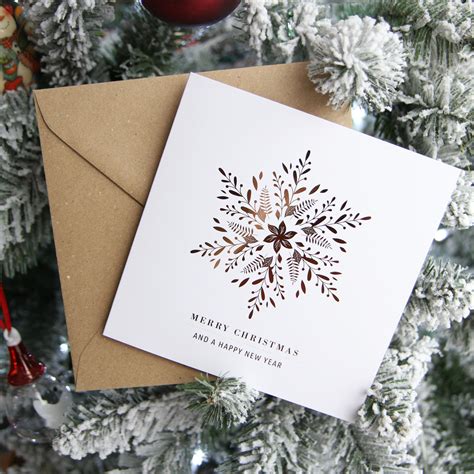 Snowflake Gold Foil Christmas Card Wedding Invitations And Wedding