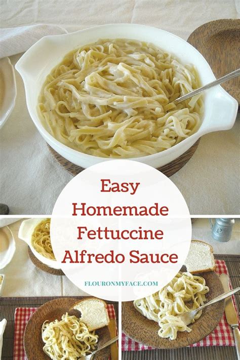 Alfredo sauce is an italian white sauce made of heavy cream, butter, parmesan cheese and i like using salted butter, but unsalted works just fine. Easy Homemade Fettuccini Alfredo Sauce-Flour On My Face