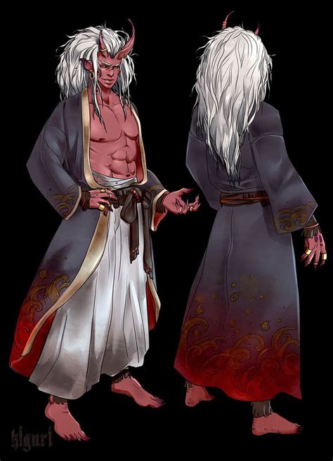 Artstation Oni Male Outfits Victoria Yurkovets Anime Guys Anime