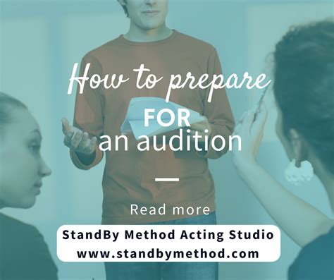 How To Prepare For An Audition Standby Method Acting Studiio