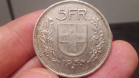 5fr 1953 Coin Value 5 Franc Coin Switzerland Youtube