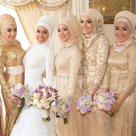 Stunning Bride And Bridesmaids Hijabs Styled By Hijabiinspirations ♥ Hijabstyle Muslimbride