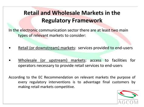 Ppt Retail And Wholesale Markets In The Regulatory Framework