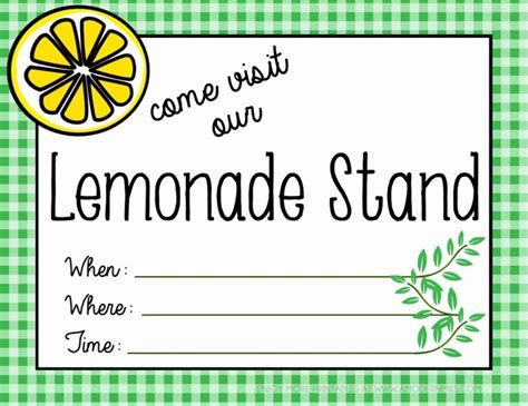 Concession Stand Flyer Template Beautiful Printable Lemonade Stand