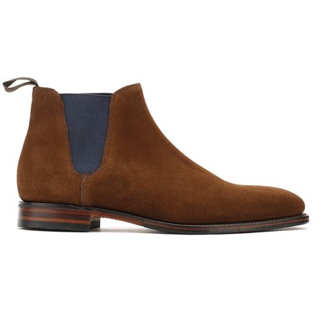 Featuring front and rear pull loops and elasticated sides, you can comfortably slip them on with some slim jeans, short collar. Loake Mens Ankle Boots, Chelsea Caine, Brown, Suede ...