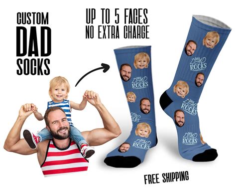 Face Socks For Fathers Day First Fathers Day T Etsy