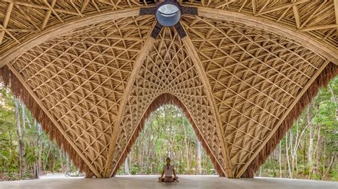 Luum Temple Bamboo Pavilion For Practising Yoga Yoga Pavillon In