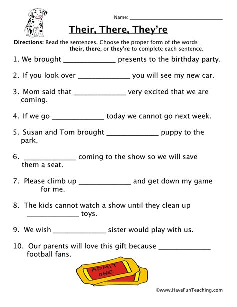 English Homophones Worksheets Resources