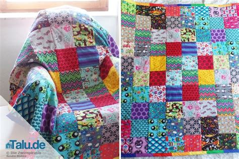 Mit viel feingefühl auch decken aus kleidung von verstorbenen zur trauerbegleitung. Patchworkdecke nähen - kostenlose DIY-Anleitung (mit ...