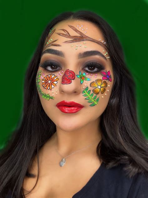 Flower Makeup Flower Makeup Face Paint Makeup Looks Carnival