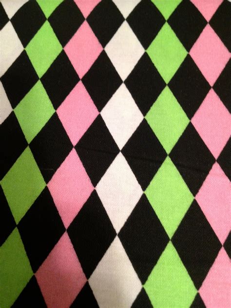 Contemporary Harlequin Print In Cotton Fabric In Black Pink