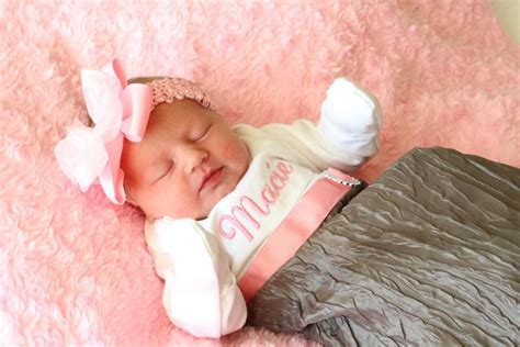 Newborn Girl Take Home Outfit Baby Girl Clothes Persoanlaized Etsy