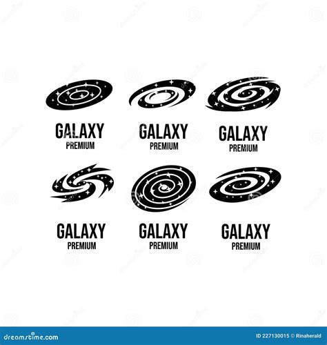 Set Collection Galaxy Logo Icon Design Illustration Stock Vector