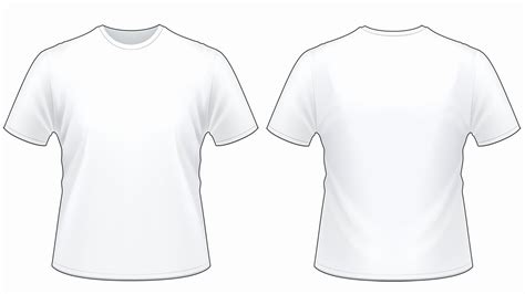 White T Shirt Template Front And Back