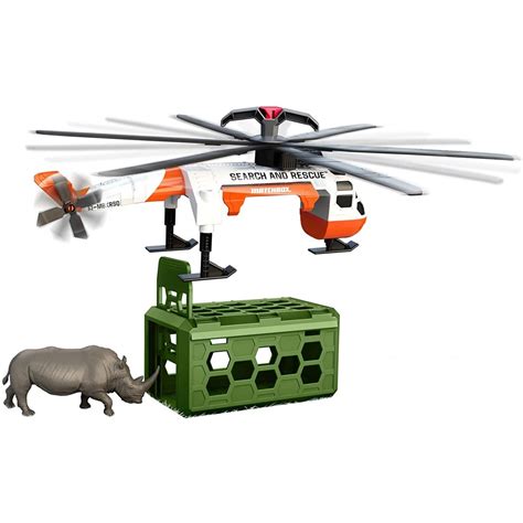 Matchbox Rescue Adventure Set With Vehicle And Animal Figure Safari