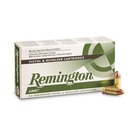 Remington Umc 9mm Luger Mc 124 Grain 50 Rounds 95035 9mm Ammo At
