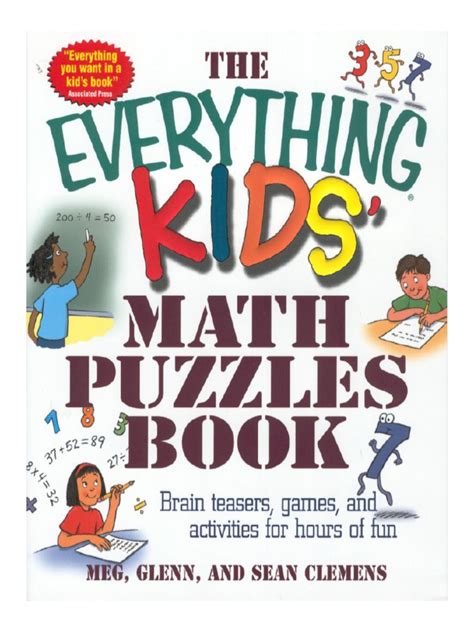 Math crossword puzzles can be a great way for more verbal students to understand math. The Everything kids' math puzzles book.pdf