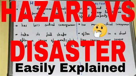 Hazard Vs Disaster Difference Between Hazard And Disaster Difference