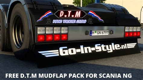 Ets Free Scania Next Gen R S Mudflap Pack D T M Mods Youtube