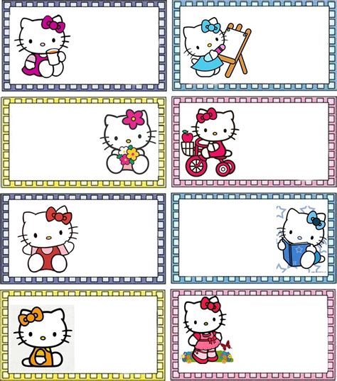 Bibi Leitura Etiquetas Escolares Hello Kitty