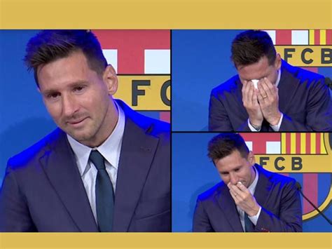 Watch Lionel Messi Breaks Down In Tears As He Bids Adieu To Barcelona