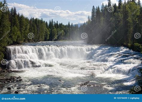 Wide Waterfall Stock Image Image Of White Dawson Forest 12374439
