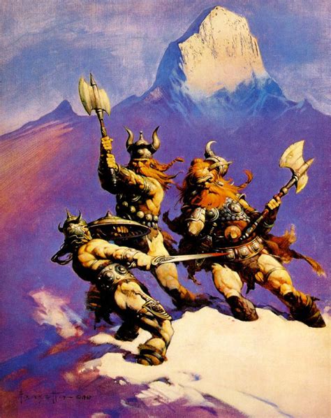 An Image Of Two Men Fighting In Front Of A Mountain With Horns And