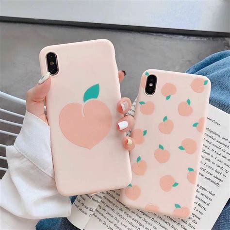 New Cute Peach Soft Tpu Phone Case For Iphone Xs Max Xr X 8 7 6 6s