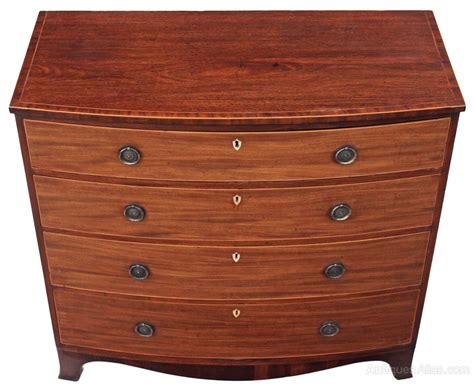 Georgian Bow Front Mahogany Chest Of Drawers Antiques Atlas