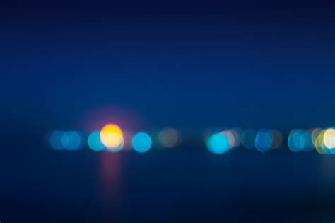 City Blurring Lights On Blue Tumblr Pics