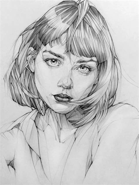 Artstation Pencil Drawing Portrait Toh Yasu藤保 100