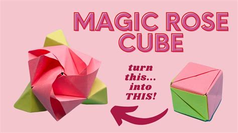 Origami Magic Rose Cube Transforming Toy Youtube
