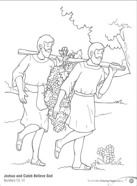 12 Spies Bible Coloring Pages Coloring Pages