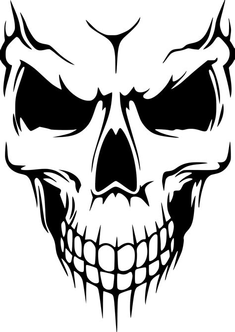 Skull Silhouette Vinyl Decal Sticker Horror Halloween Scary Etsy