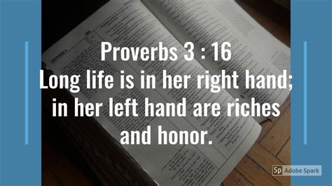 Bible Verse Proverbs 3 16 18 Youtube