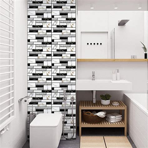 Buy Stick Backsplash Tile 3d Marble Decorative Wallpaper Art Wall Panel