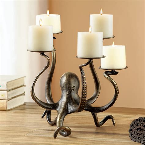 Table lamp glass candelabra candle holder home decor wedding centerpiece a. SPI Octopus Pillar Candelabra - 34067
