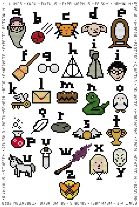 Template Free Printable Harry Potter Cross Stitch Patterns
