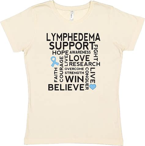 Inktastic Lymphedema Awareness Month Ribbon Womens T Shirt