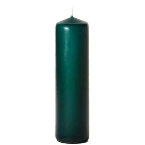 Hunter Green 3 X 12 Unscented Pillar Candles Unscented Candles