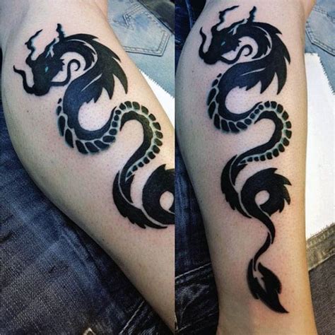 60 Tribal Dragon Tattoo Designs For Men Mythological Ink Ideas