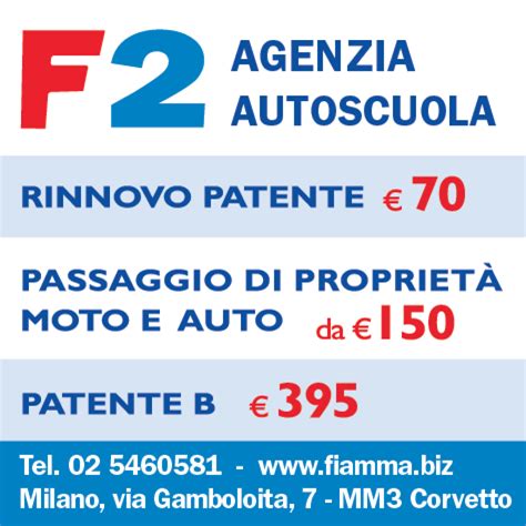 F2 Lautoscuola Agenzia Pratiche Auto Milano