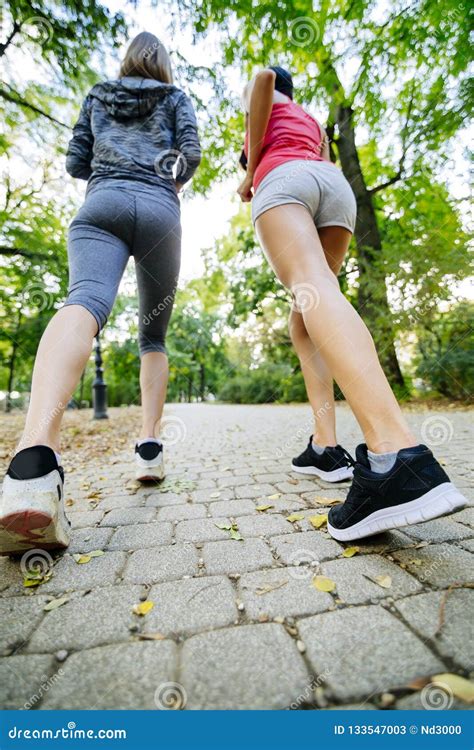 two beautiful women jogging in park stock image image of athlete jogger 133547003